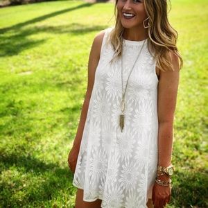 Gorgeous White Lace Floral Dress